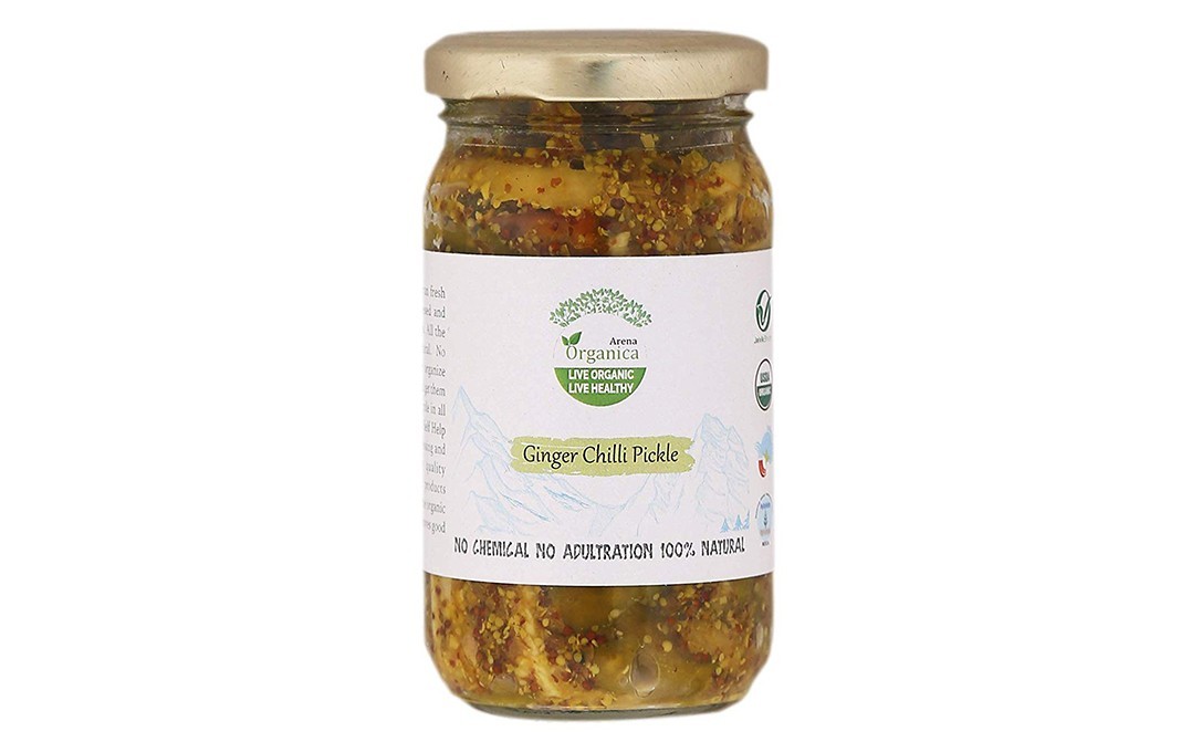 Arena Organica Ginger Chilli Pickle    Plastic Jar  200 grams